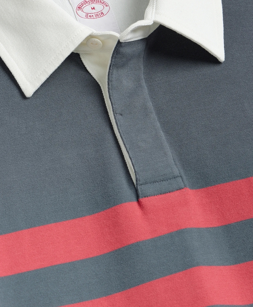 Cotton Classic Chest-Stripe Rugby Shirt, image 6