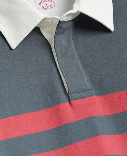 Cotton Classic Chest-Stripe Rugby Shirt, image 6