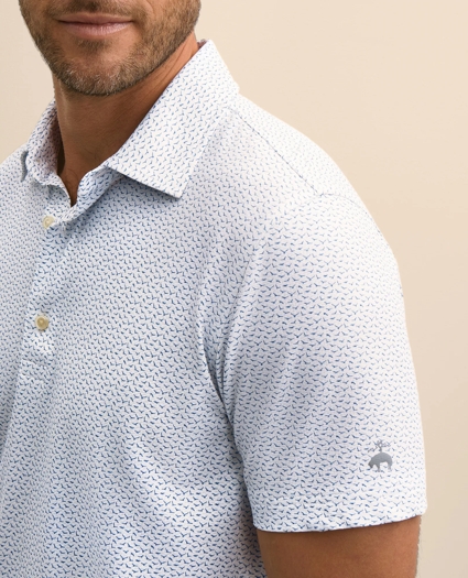 Performance Series Vintage Bird Motif Polo Shirt, image 3