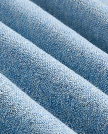 Cotton-Linen Pique Johnny Collar Shirt, image 6