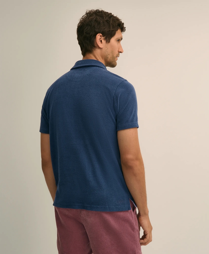 Cotton Blend Terry Cloth Polo Shirt, image 4
