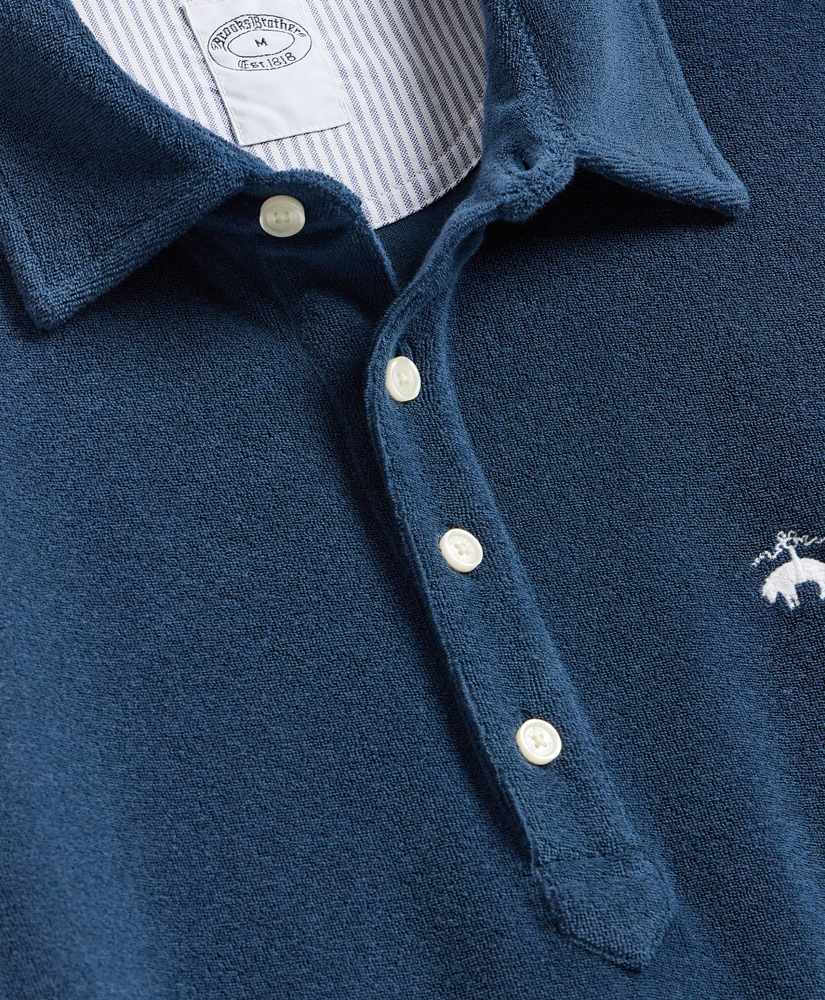 Cotton Blend Terry Cloth Polo Shirt, image 5