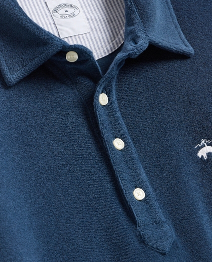 Cotton Blend Terry Cloth Polo Shirt, image 5