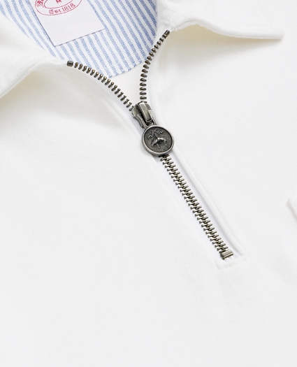 Cotton Sueded-Jersey Quarter-Zip, image 5