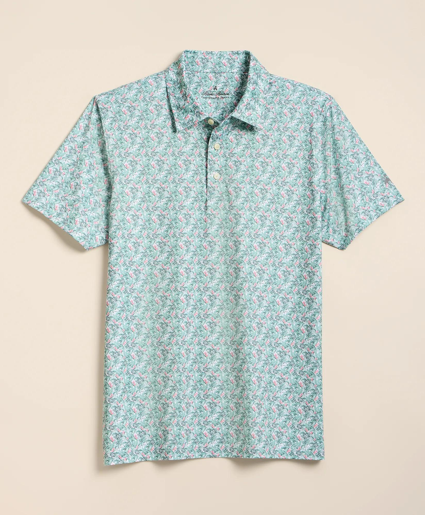 Performance Series Vintage Tropical Motif Polo Shirt, image 1