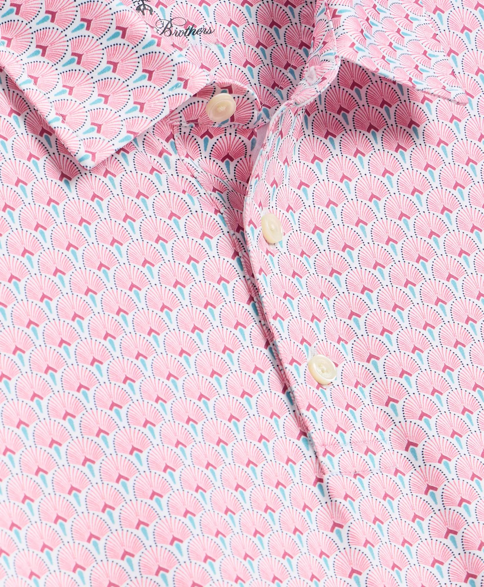 Performance Series Vintage Scallop Motif Polo Shirt, image 2