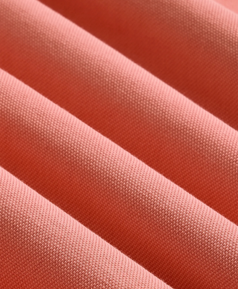 Cotton Pique Garment-Dyed Johnny Collar Polo Shirt, image 3