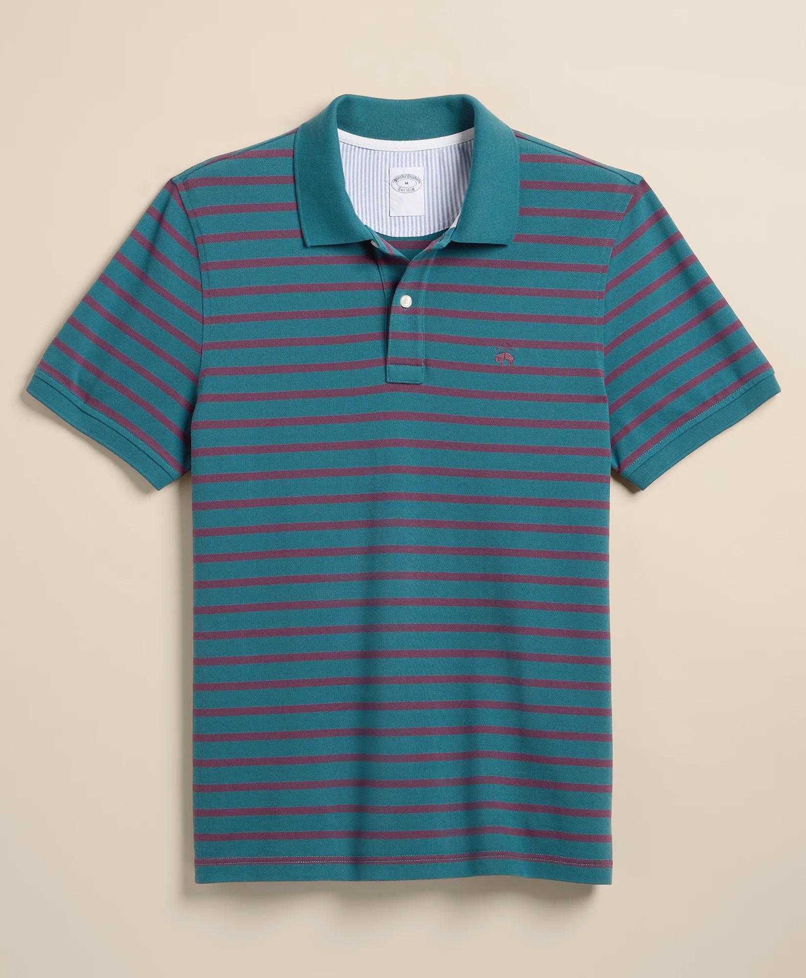 Golden Fleece&reg; Stretch Supima&reg; Cotton Short-Sleeve Striped Polo, image 1