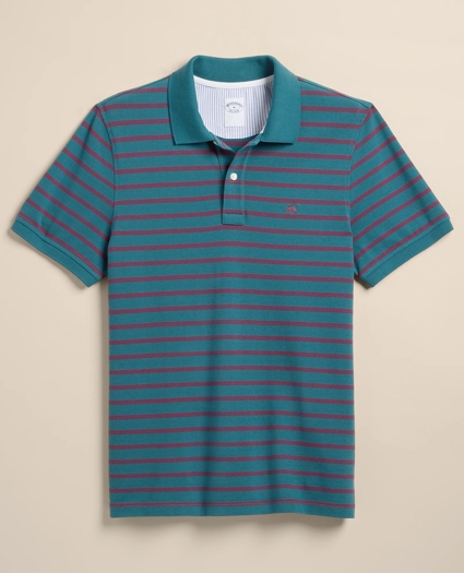 Golden Fleece&reg; Stretch Supima&reg; Cotton Short-Sleeve Striped Polo, image 1