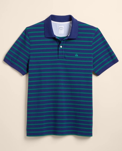 Golden Fleece&reg; Stretch Supima&reg; Cotton Short-Sleeve Striped Polo, image 1