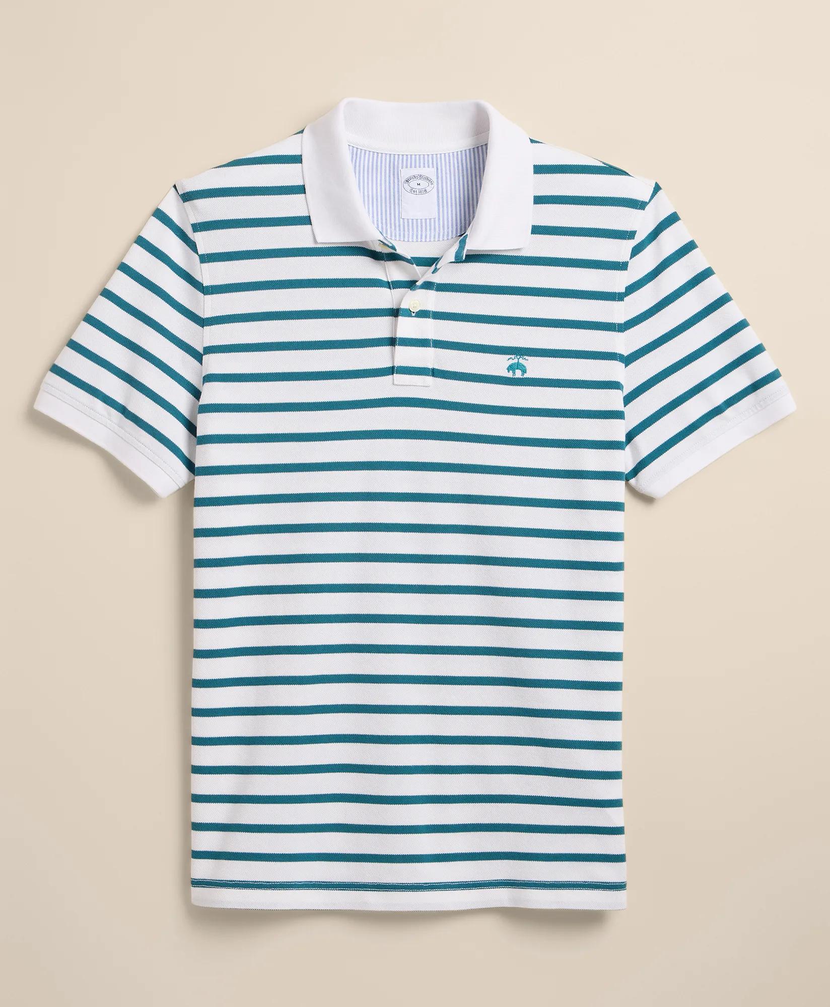 Golden Fleece&reg; Stretch Supima&reg; Cotton Short-Sleeve Striped Polo, image 1
