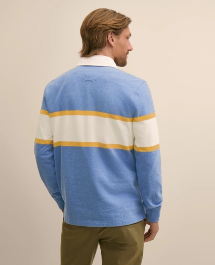 Cotton Chest-Stripe Rugby Shirt, image 3