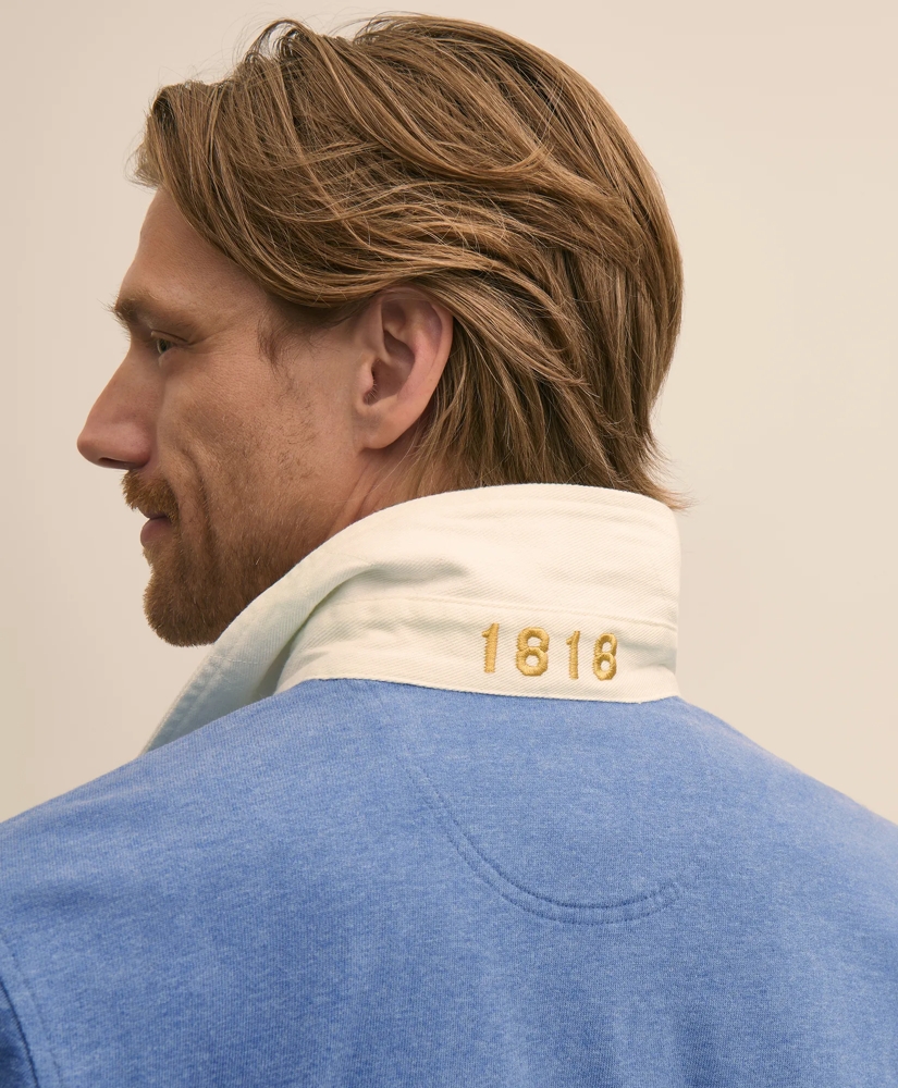 Cotton Chest-Stripe Rugby Shirt, image 5