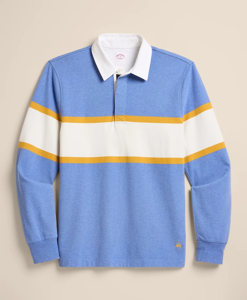 Cotton Chest-Stripe Rugby Shirt, image 6