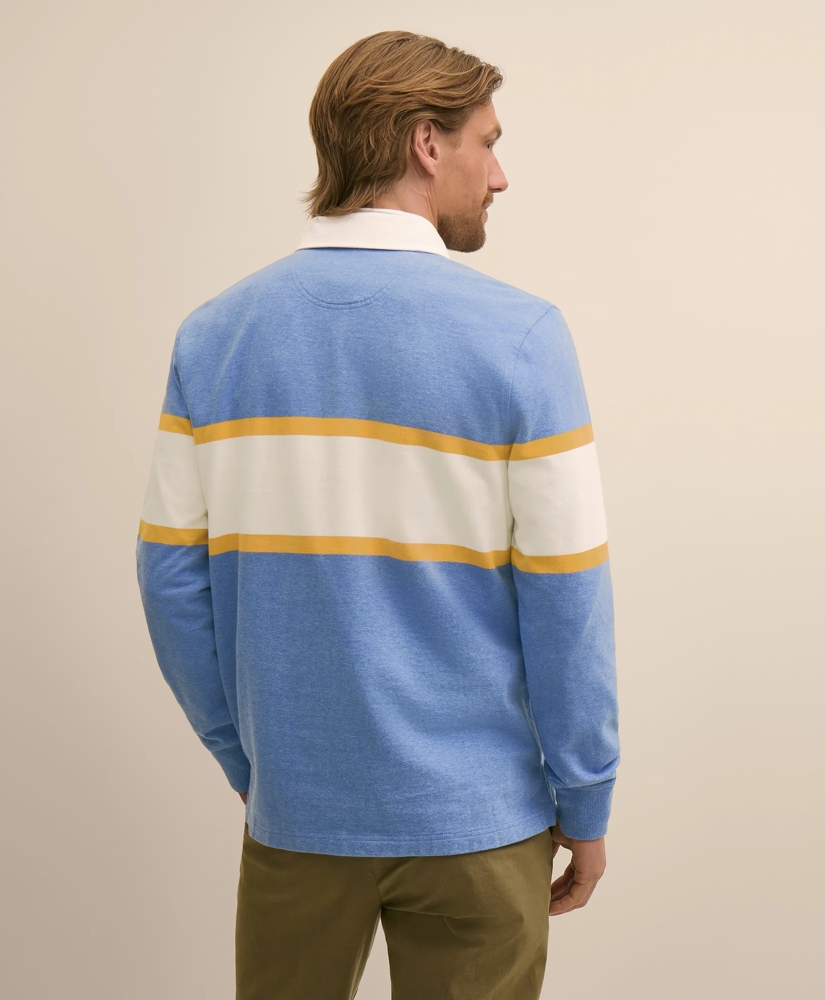 Cotton Chest-Stripe Rugby Shirt, image 3