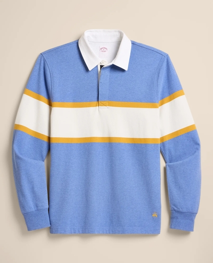 Cotton Chest-Stripe Rugby Shirt, image 6