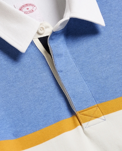 Cotton Chest-Stripe Rugby Shirt, image 7