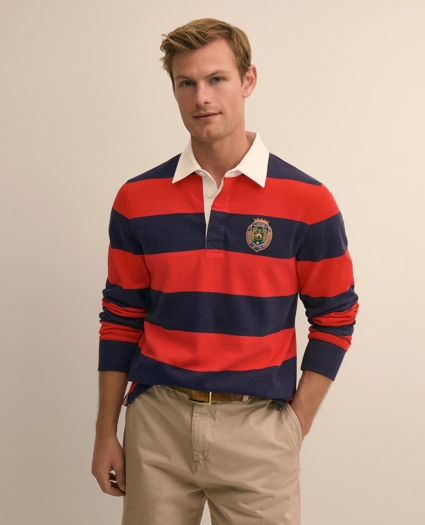 Cotton Embroidered 1818 Rugby Shirt, image 1