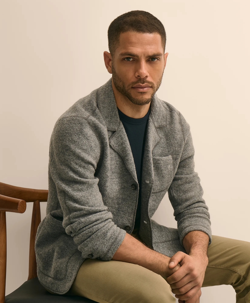 Wool Blazer Sweater Jacket, image 2