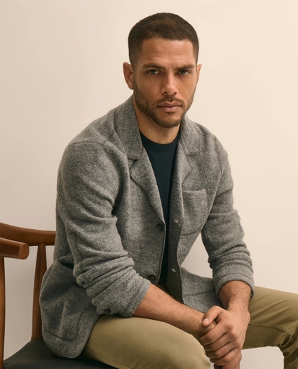 Wool Blazer Sweater Jacket, image 2