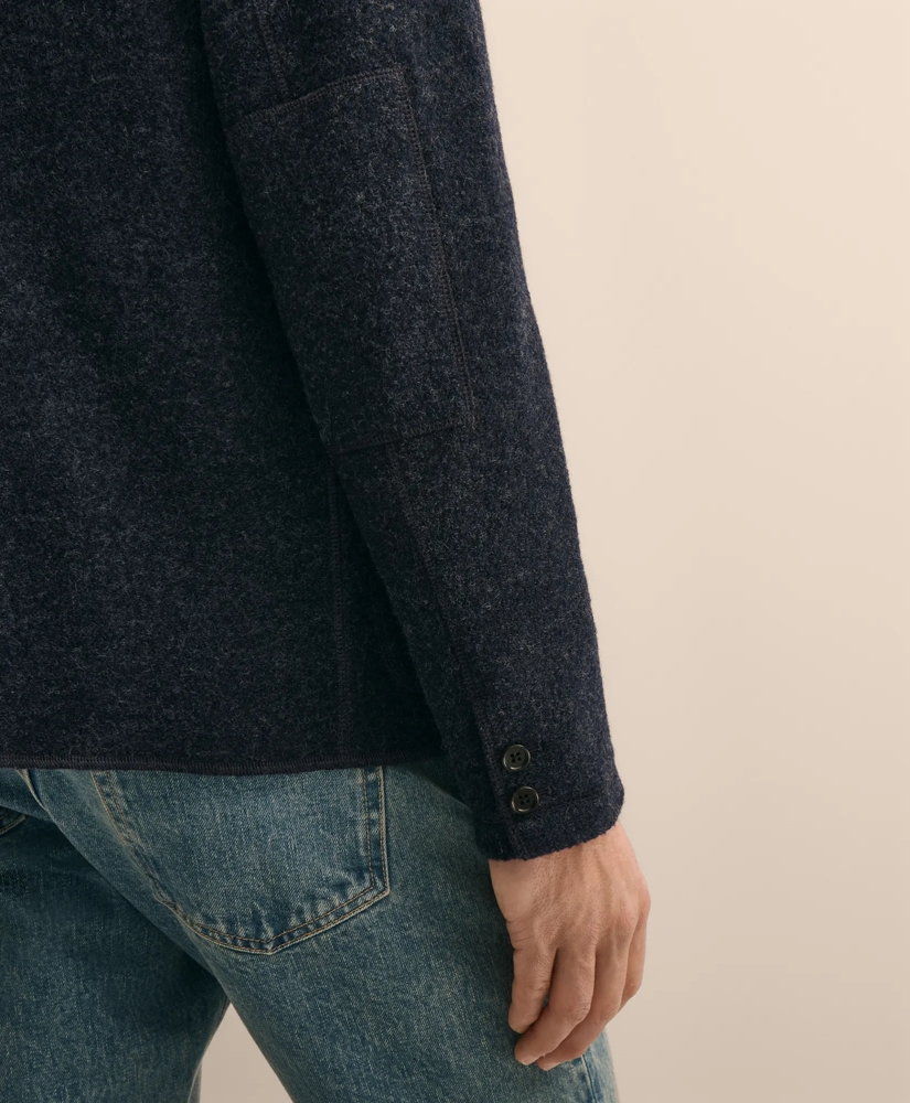 Wool Blazer Sweater Jacket, image 4