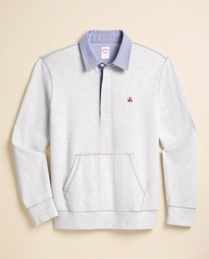 Cotton Denim Collar Rugby Shirt, image 1