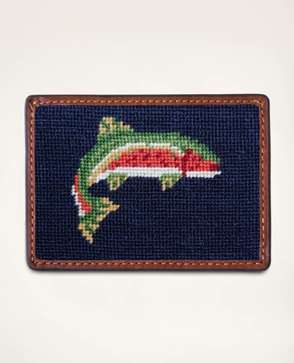 Smathers & Branson Cotton Needlepoint Card Case, image 1