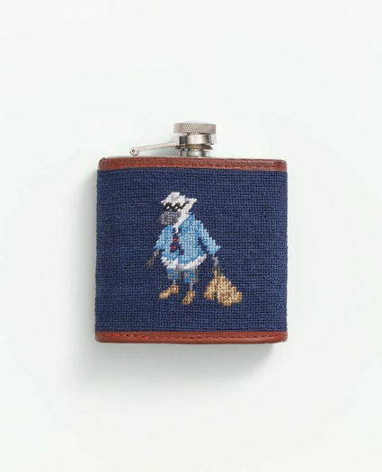 Smathers & Branson Stainless Steel Needlepoint Flask