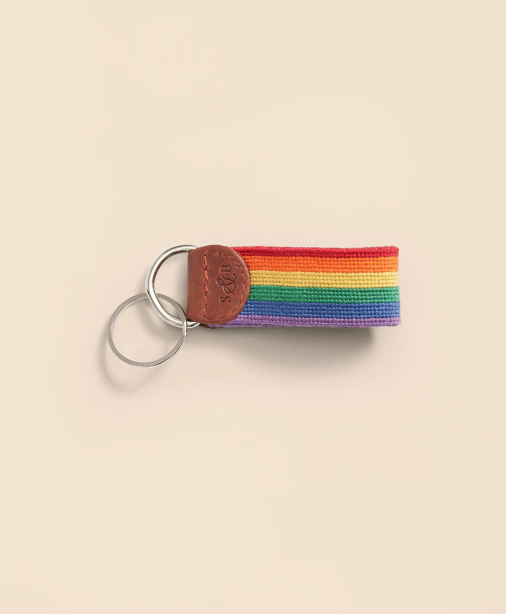 Smathers & Branson Needlepoint Pride Key Fob, image 1