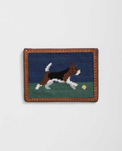 Smathers & Branson Cotton Needlepoint Beagle Card Case, image 1