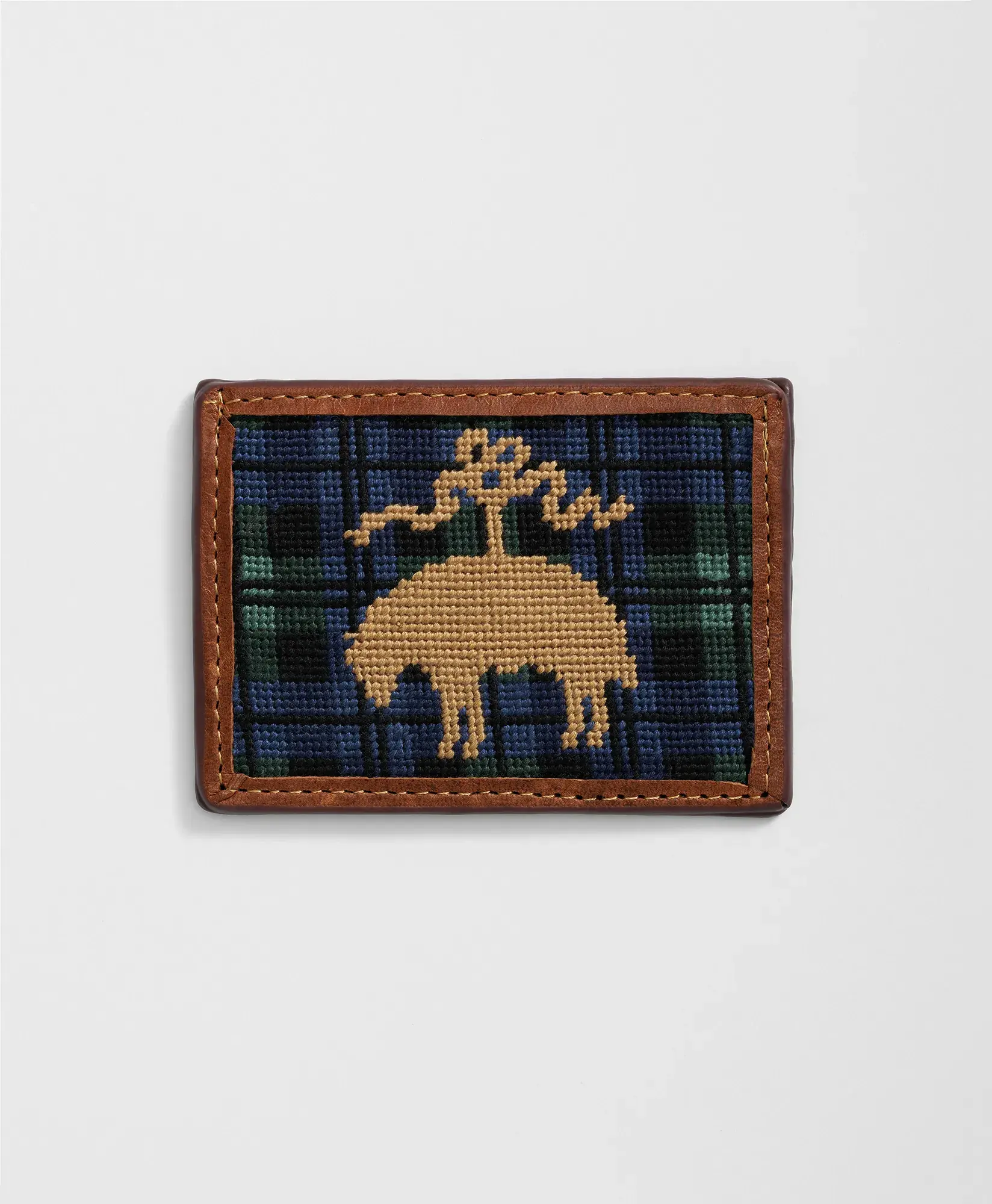 Smathers & Branson Cotton Needlepoint Golden Fleece® Holiday Card Case