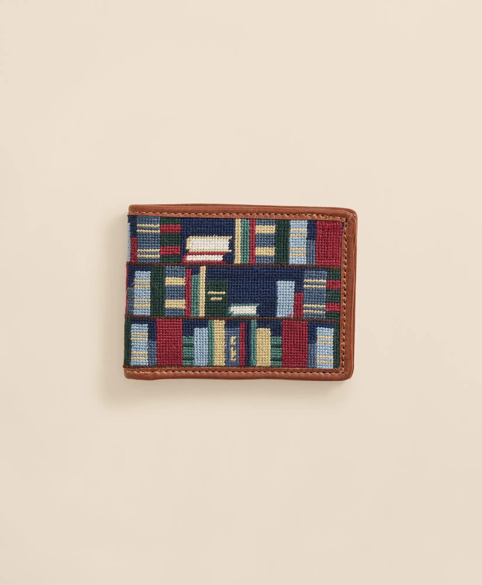Smathers & Branson Needlepoint Bookshelf Wallet, image 1