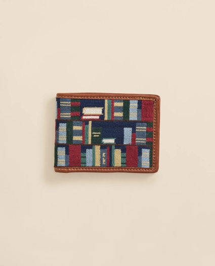 Smathers & Branson Needlepoint Bookshelf Wallet, image 1
