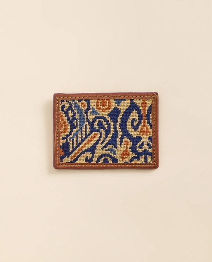 Smathers & Branson Needlepoint Ikat Pattern Card Case, image 1