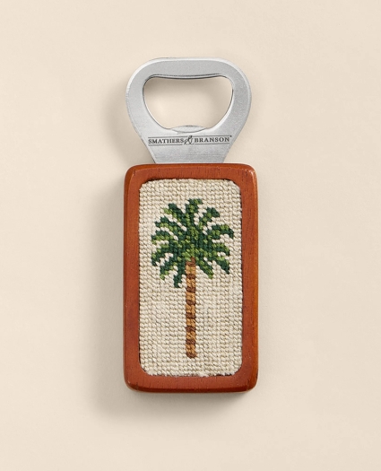 Smathers & Branson Needlepoint Desert Palm Bottle Opener
