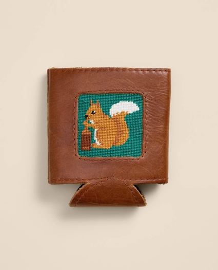 Smathers & Branson Needlepoint Squirrels Can Cooler