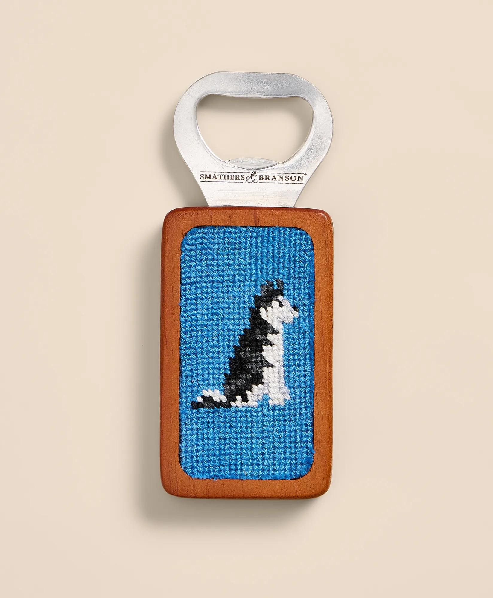 Smathers & Branson Needlepoint Husky Bottle Opener, image 1
