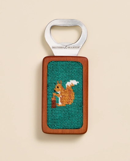 Smathers & Branson Needlepoint Squirrels Bottle Opener