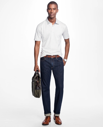 Supima® Denim Straight Fit Jeans, image 2
