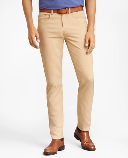 Five-Pocket Brooks Brothers Stretch Performance Pants, image 1