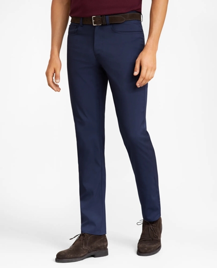 Five-Pocket Brooks Brothers Stretch Performance Pants, image 1