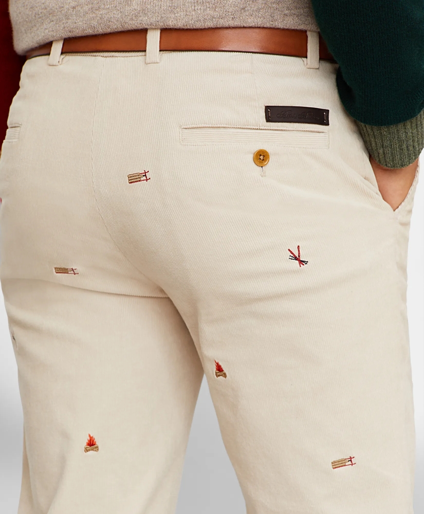 Clark Fit Embroidered Corduroy Pants, image 5