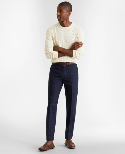 Milano Fit Windowpane Stretch Advantage Chino® Pants, image 2