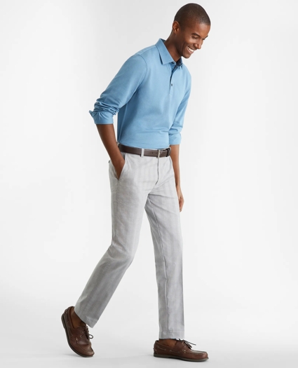 Milano Fit Glen Plaid Stretch Advantage Chino® Pants, image 2