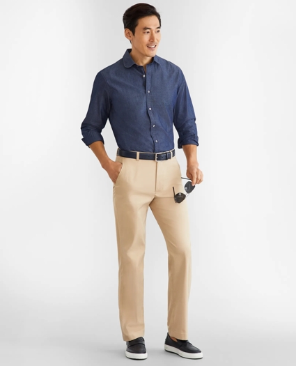 Clark Fit Brooks Brothers Stretch Performance Chino Pants, image 2