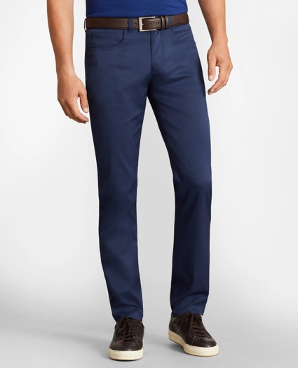 Slim-Fit Five-Pocket Brooks Brothers Stretch Performance Pants, image 1