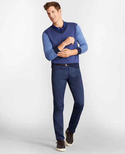 Slim-Fit Five-Pocket Brooks Brothers Stretch Performance Pants, image 2