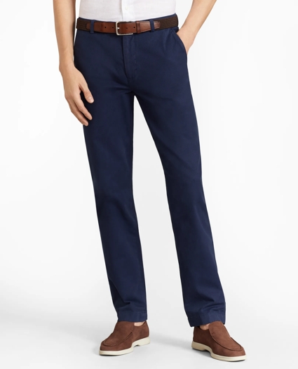 Milano Fit Garment-Dyed Stretch Chino Pants, image 1