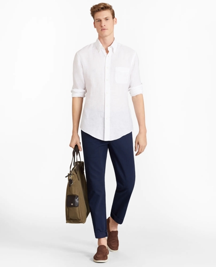Milano Fit Garment-Dyed Stretch Chino Pants, image 2