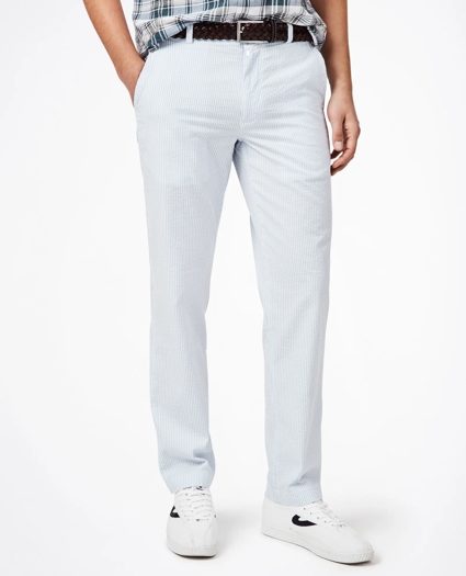 Clark Fit Striped Seersucker Pants, image 1